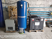 Винтовой компрессор "Cross Air" CA-7,5/8-GA, рефрижераторный осушитель "Mark" MDS 13 и вертикальный ресивер "Remeza" РВ 500.11.00